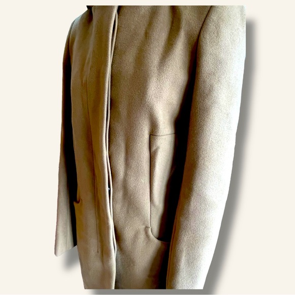 Babaton Aritzia Tan Pearce Pea Coat XS Wool Cashmere - Picture 6 of 16